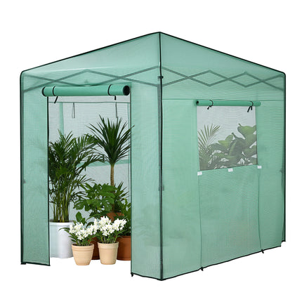 Green Fingers Greenhouse 180x240x240cm Steel Frame PE Cover Outdoor Shelter.