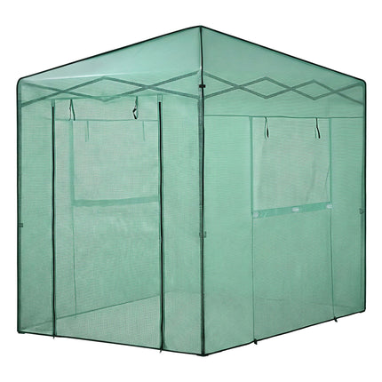Green Fingers Greenhouse 180x240x240cm Steel Frame PE Cover Outdoor Shelter.