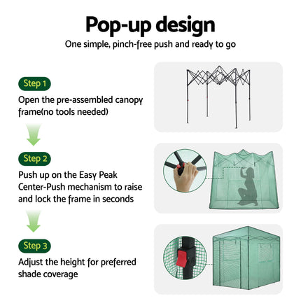 Green Fingers Greenhouse 180x240x240cm Steel Frame PE Cover Outdoor Shelter.