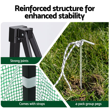 Green Fingers Greenhouse 180x240x240cm Steel Frame PE Cover Outdoor Shelter.