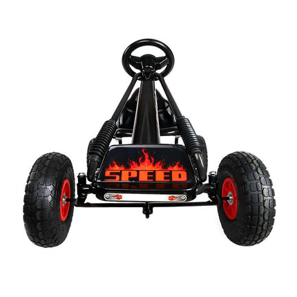 Rigo Kids Pedal Go Kart Ride On Toys Racing Car Rubber Tyre Black.