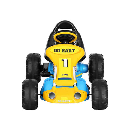 Rigo Kids Pedal Go Kart Ride On Toys Racing Car Plastic Tyre Blue.