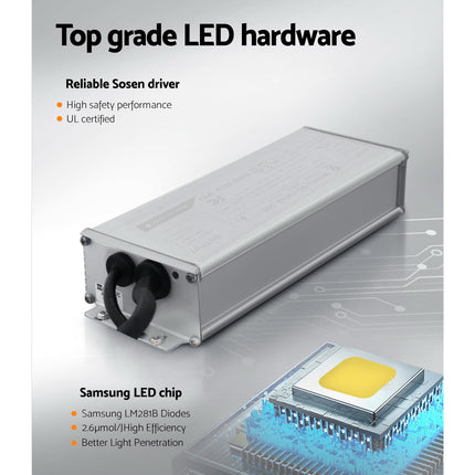 Green Fingers Max 1000W Grow Light LED Full Spectrum Indoor Plant All Stage Growth.