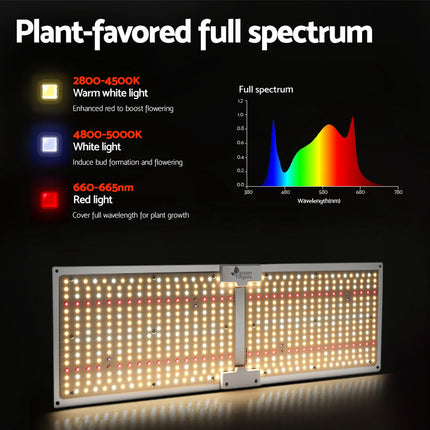 Green Fingers Max 3000W Grow Light LED Full Spectrum Indoor Plant All Stage Growth.