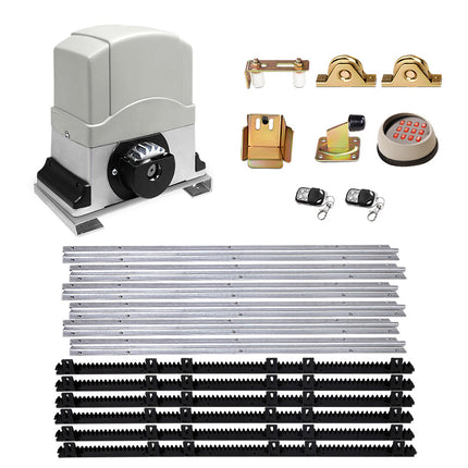 LockMaster Electric Sliding Gate Opener 1200KG Auto Keypad Hardware Remote 6M.