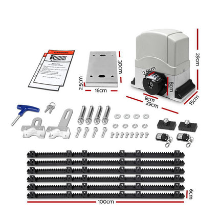 LockMaster Electric Sliding Gate Opener 1200KG 6M.
