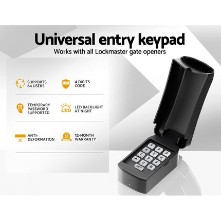 Universal Wireless Wired Keypad Security Control For Gate Opener.