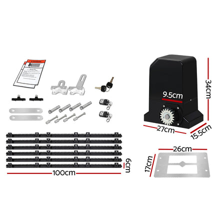 LockMaster Automatic Sliding Gate Opener Kit 6M 1000KG.
