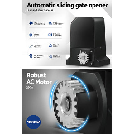LockMaster Automatic Sliding Gate Opener Kit 6M 1000KG.