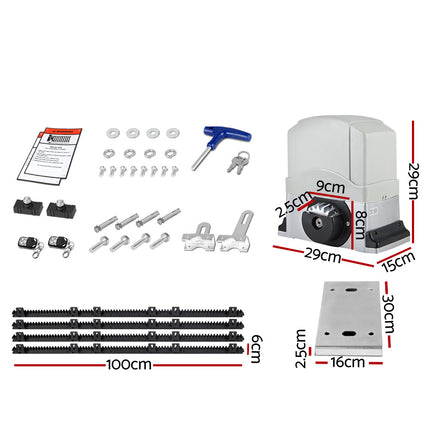 LockMaster Automatic Sliding Gate Opener Kit 4M 1200KG.