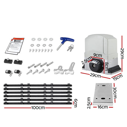 LockMaster Automatic Sliding Gate Opener Kit 6M 1200KG.