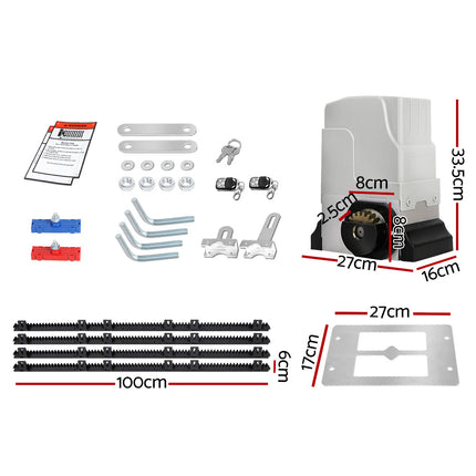 LockMaster Automatic Sliding Gate Opener Kit 4M 1800KG.