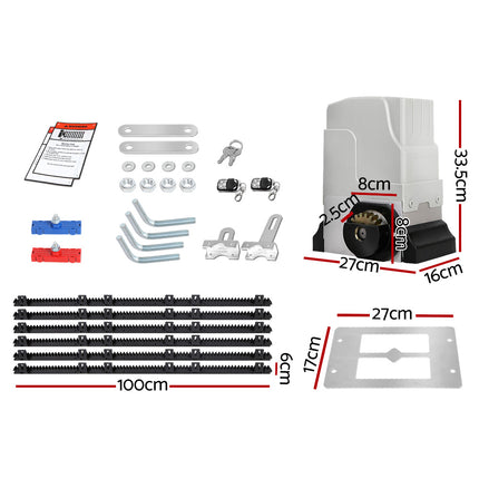 LockMaster Automatic Sliding Gate Opener Kit 6M 1800KG.