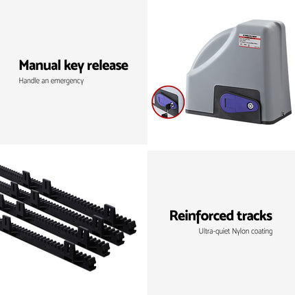 LockMaster Automatic Sliding Gate Opener Kit 4M 800KG.