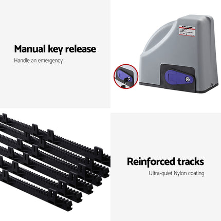 LockMaster Automatic Sliding Gate Opener Kit Keypad 6M 800KG.