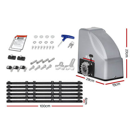LockMaster Electric Sliding Gate Opener 800KG 6M Hardware Kit.
