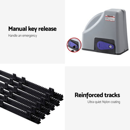 LockMaster Electric Sliding Gate Opener 800KG 6M Hardware Kit.