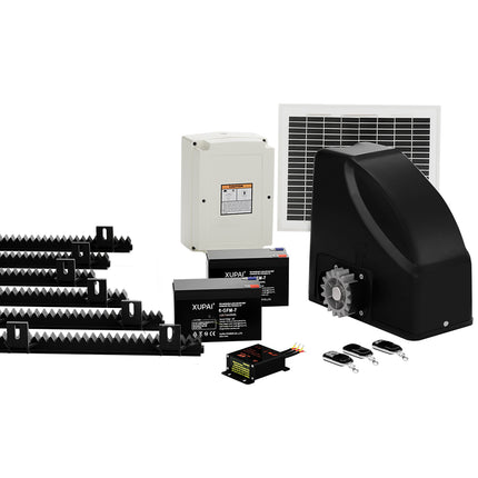 LockMaster Automatic Sliding Gate Opener Kit 10W Solar 6M 600KG.