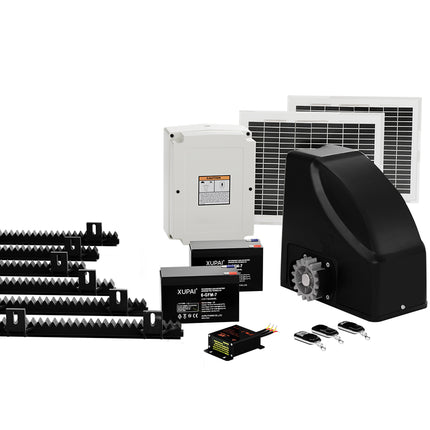 LockMaster Automatic Sliding Gate Opener Kit 20W Solar 6M 600KG.