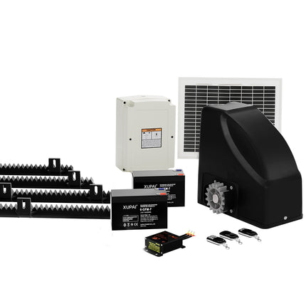 LockMaster Automatic Sliding Gate Opener Kit 10W Solar 4M 600KG.