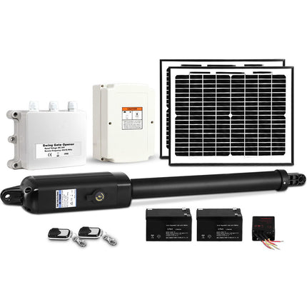 LockMaster Single Swing Gate Opener 500KG 20W Solar Panel.