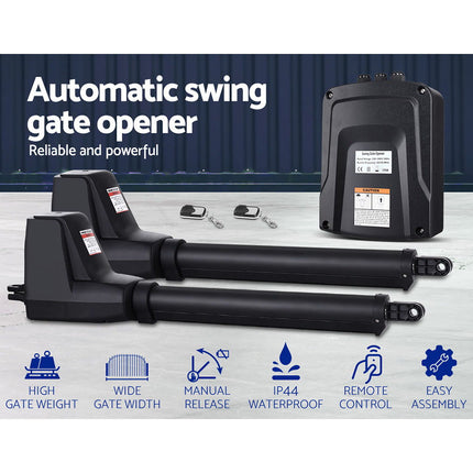 LockMaster Automatic Electric Gate Opener Double Swing Remote Control Kit 800KG.
