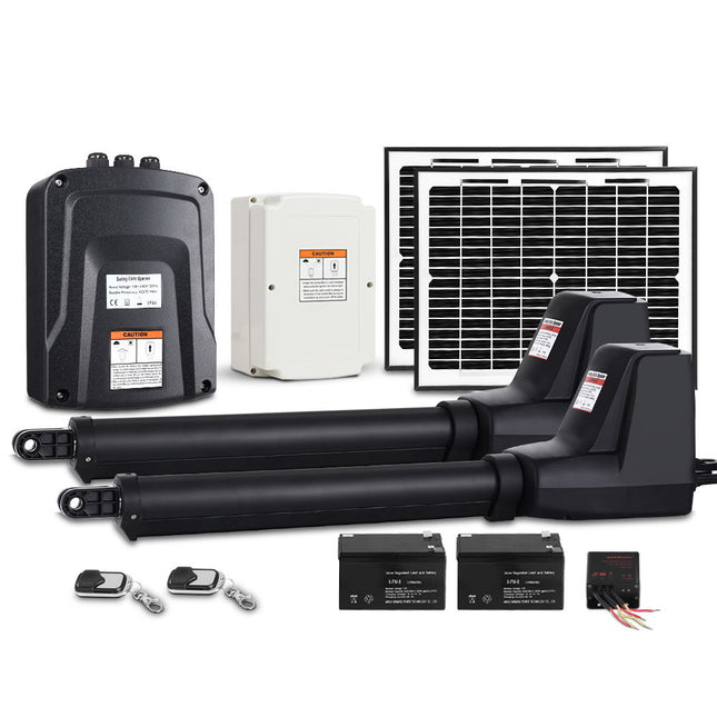 Lockmaster Dual Swing Gate Opener 800KG 20W Solar Panel.