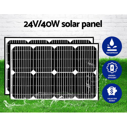 LockMaster Dual Swing Gate Opener 800KG 40W Solar Panel.