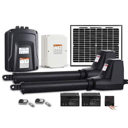 LockMaster Swing Gate Opener Auto 10W Solar Power Electric Remote Control 800KG.