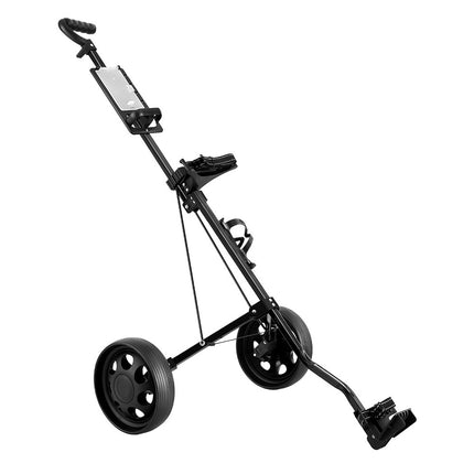 Everfit Golf Buggy Quick Folding Trolley Golf Cart Trolley 2 Wheels Cup Holder.