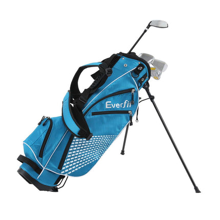 Everfit Golf Clubs Set Junior Right Handed Golf Wedges Iron Golf Stand Bag.
