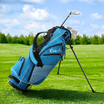 Everfit Golf Clubs Set Junior Right Handed Golf Wedges Iron Golf Stand Bag.