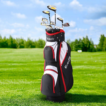 Everfit Golf Clubs Set Men Right Handed Golf Wedges Alloy Driver Golf Stand Bag.