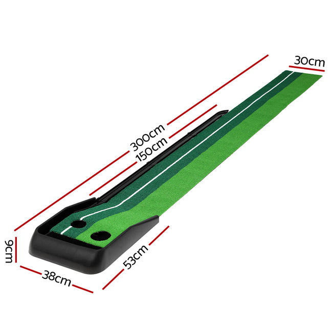 Everfit 3M Golf Putting Practice Mat Auto Return Putter Indoor Outdoor Training.