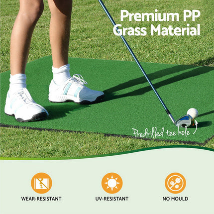 Everfit Golf Hitting Mat Portable Driving Range Practice Training Aid 150x150cm.