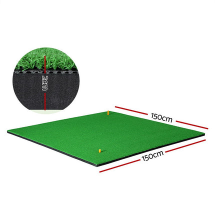 Everfit Golf Hitting Mat Portable Driving Range Practice Training Aid 150x150cm.