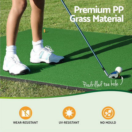 Everfit Golf Hitting Mat Portable Driving Range Practice Training Aid 150x150cm.