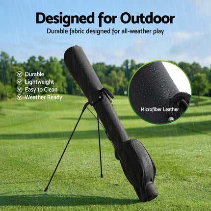 Everfit Golf Stand Bag Lightweight Sunday Pitch And Putt Bag Black.