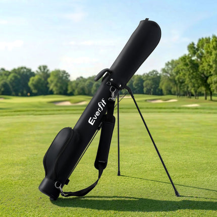 Everfit Golf Stand Bag Lightweight Sunday Pitch And Putt Bag Black.