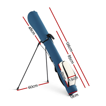 Everfit Golf Stand Bag Lightweight Sunday Pitch And Putt Bag Blue.