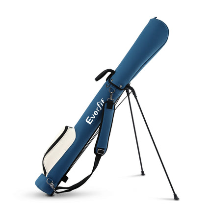 Everfit Golf Stand Bag Lightweight Sunday Pitch And Putt Bag Blue.
