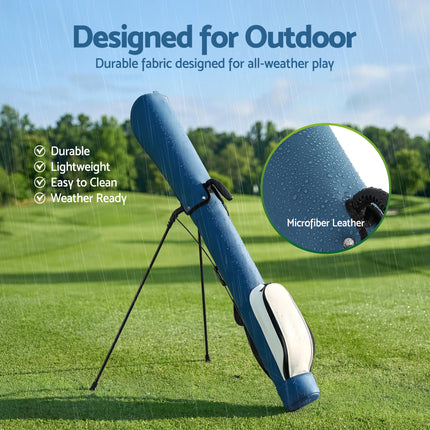 Everfit Golf Stand Bag Lightweight Sunday Pitch And Putt Bag Blue.
