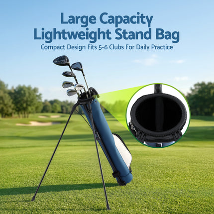Everfit Golf Stand Bag Lightweight Sunday Pitch And Putt Bag Blue.