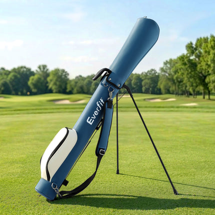 Everfit Golf Stand Bag Lightweight Sunday Pitch And Putt Bag Blue.