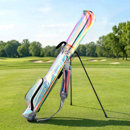 Everfit Golf Stand Bag Lightweight Sunday Pitch And Putt Bag Holographic.