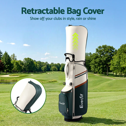 Everfit Golf Stand Bag Lightweight Carry Bag Dual Strap Club Divider.