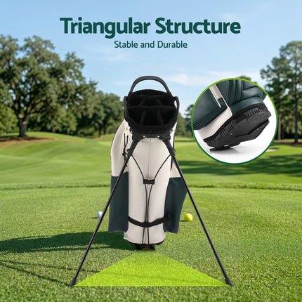 Everfit Golf Stand Bag Lightweight Carry Bag Dual Strap Club Divider.
