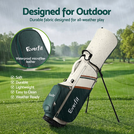 Everfit Golf Stand Bag Lightweight Carry Bag Dual Strap Club Divider.