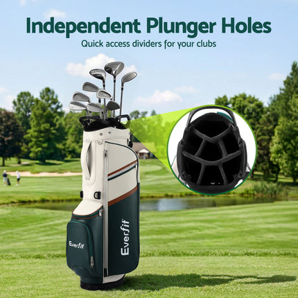 Everfit Golf Stand Bag Lightweight Carry Bag Dual Strap Club Divider.