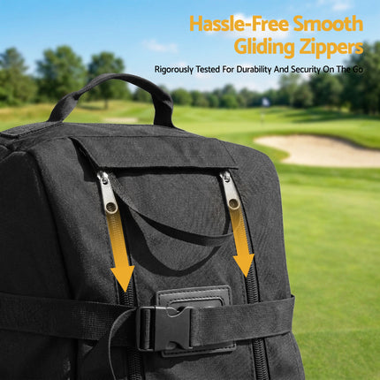 Everfit Golf Travel Bag Flight Cover Foldable Soft Case Wheels Black.